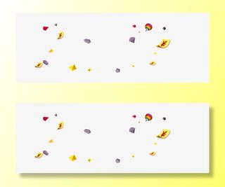 漂浮金币几何形状免抠