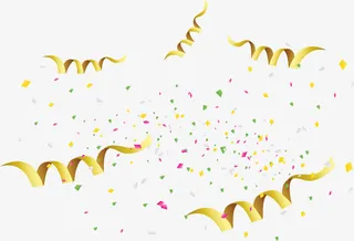 漂浮的 彩带矢量图免抠