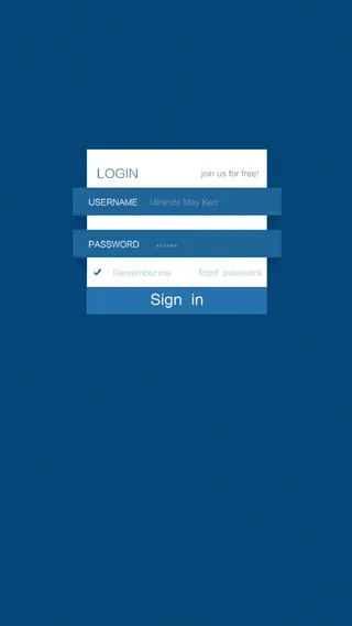 商务蓝色登录界面H5背景高清