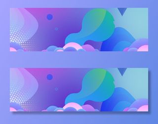 春天创意渐变banner背景高清