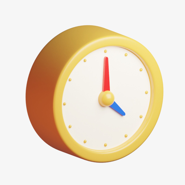 C4D立体3D模型卡通时钟免抠