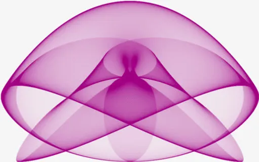 紫色科技感线条免抠