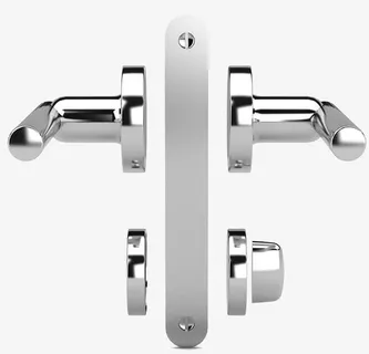 防盗门合金门把手免抠