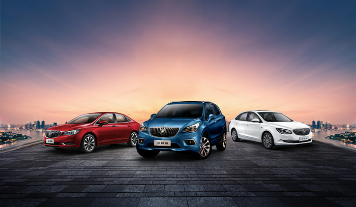 汽车红白蓝城市背景素材高清