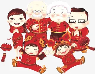 卡通全家福免抠