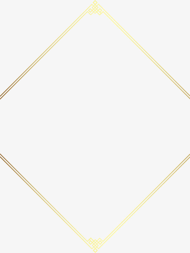 矢量金色边框免抠