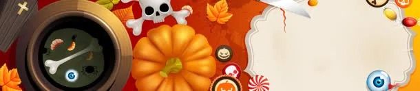 万圣节鬼节骷髅背景banner