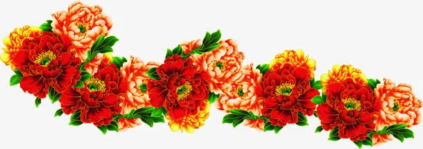 中国风国庆节海报花朵免抠
