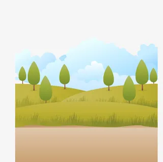 矢量卡通野外素材免抠