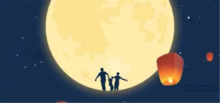 中秋团圆梦幻月亮背景高清