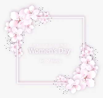 妇女节粉色花朵装饰免抠