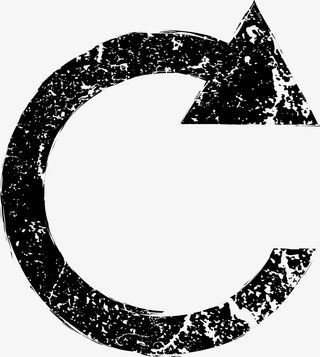 旋转黑色箭头图免抠