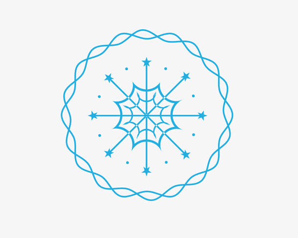 花纹底纹  圆环 雪花免抠