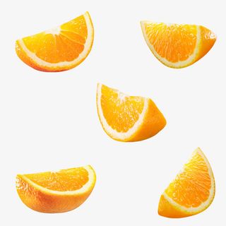 橙色香甜水果切碎的奉节脐橙实物免抠