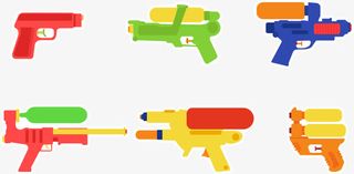 炫彩儿童水枪免抠