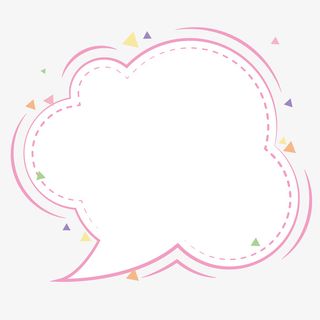 彩色三角装饰粉色对话气泡矢量免抠免抠