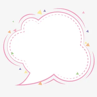 彩色三角装饰粉色对话气泡矢量免抠免抠