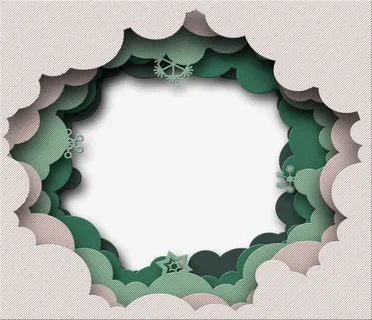 棕色简约云层边框纹理免抠