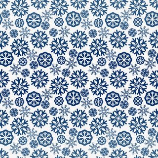 蓝色简约雪花边框纹理免抠