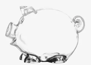 玻璃猪储蓄罐装饰图案免抠