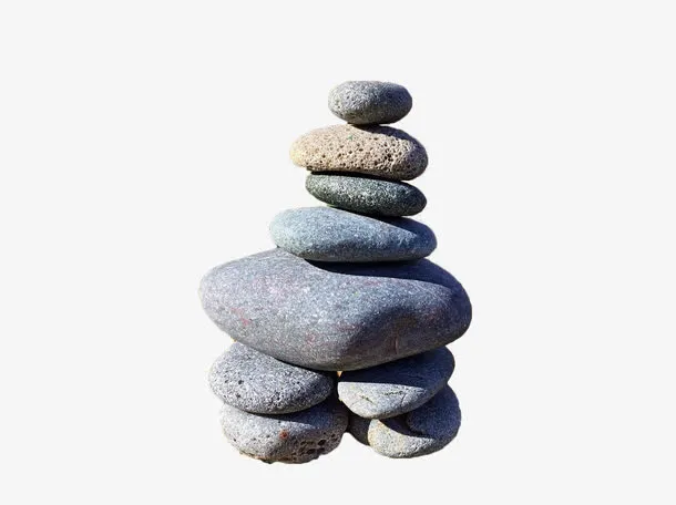 堆起的鹅卵石免抠