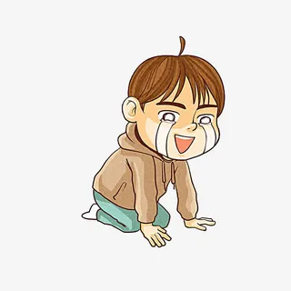 哭啼的男孩免抠