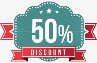 数字绿色标签框免抠