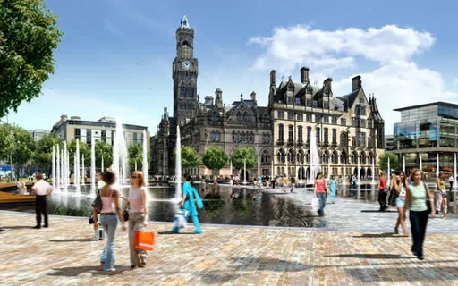 欧式喷水池海报背景