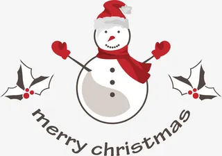 冬青圣诞雪人免抠