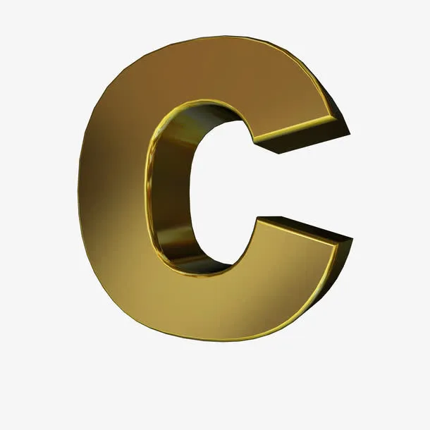 金属字母C免抠