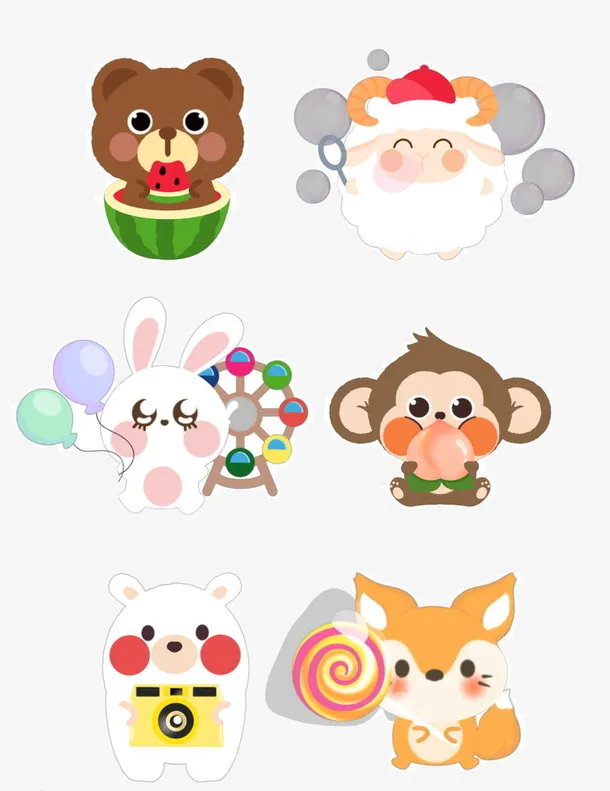 可爱的小动物们儿免抠