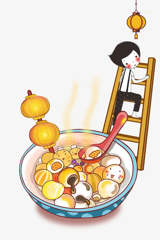 年元宵节卡通元宵创意设计免抠