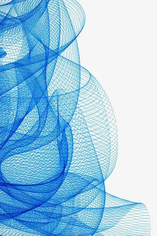 蓝色网格素材免抠