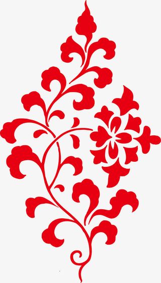 新年花纹花边免抠