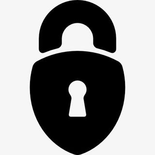 三角形挂锁形锁安全接口符号图标免抠