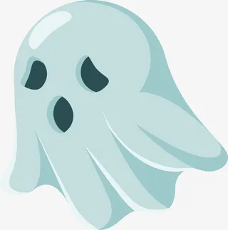 矢量万圣节卡通幽灵免抠