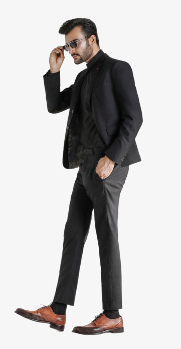 西装帅气男模特免抠