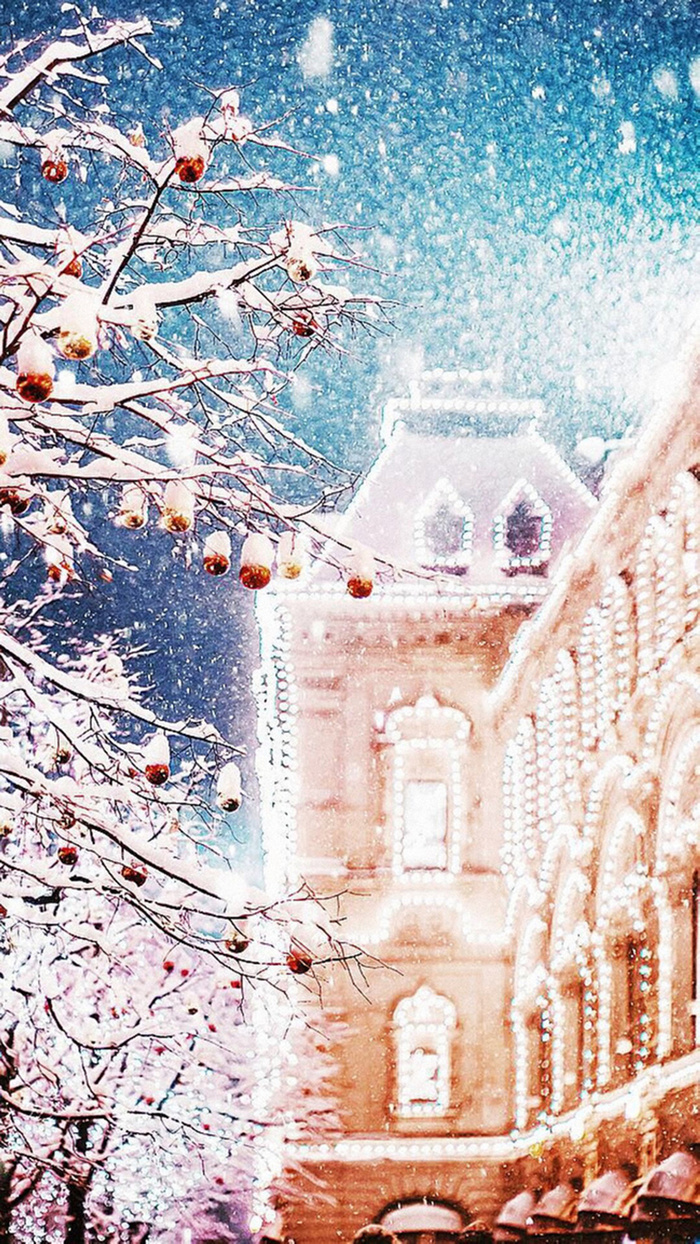 冬季雪景H5摄影背景高清