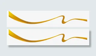 金色丝带矢量素材免抠