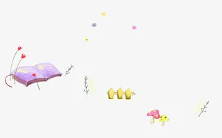 插画书本背景素材