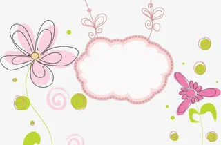 粉色小边框矢量图片免抠