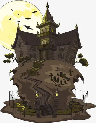 万圣节暗黑城堡免抠