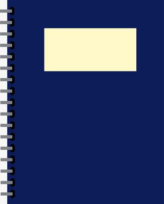 深蓝色本子装饰图案免抠