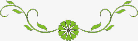 绿色花边纹理免抠