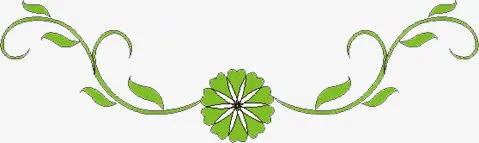 绿色花边纹理免抠