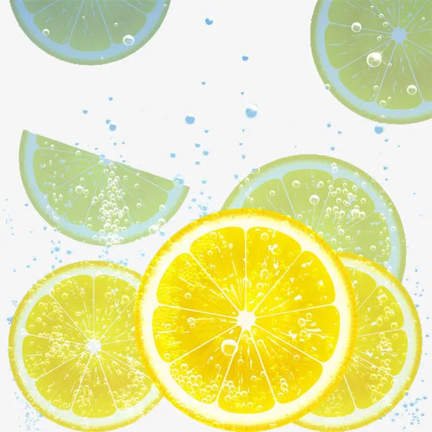 夏日蓝色冰爽欧式简约落入水中的免抠