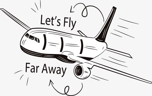 坐飞机去旅游免抠