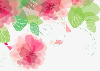 花纹晕染美景四季免抠