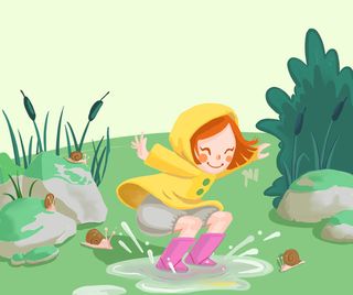 春天踏春踩泥巴免抠