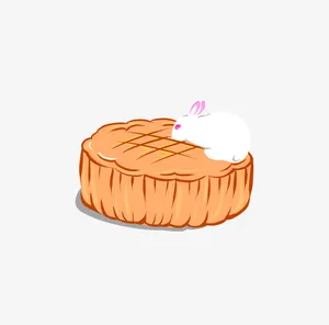 中秋节素材兔子月饼免抠